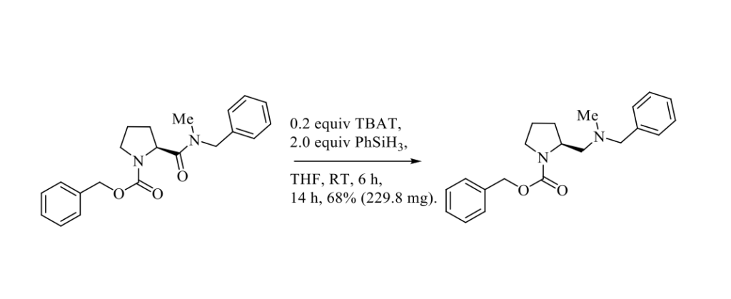 A simple and mild TBAT-catalyzed deoxygenative reduction of tertiary amides into amines