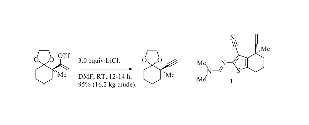 An efficient and mild preparation of terminal alkynes from alkenyl ...