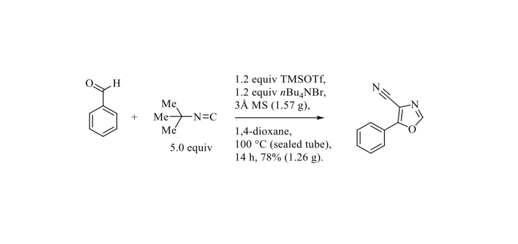 Efficient preparation of 4-Cyanooxazoles from aldehydes